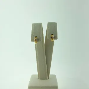 Brinco Argolinha com Corações Vazados Folheado a Ouro 18k