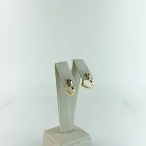 Brinco Argola Coração Vazado Liso Folheado a Ouro 18k