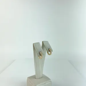 Brinco Argola em Zircônias Folheado a Ouro 18k