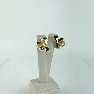 Brinco Laço Folheado a Ouro 18k