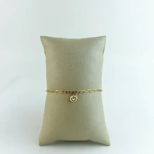 Pulseira Cartier com Pingente Coração Folheada a Ouro 18k