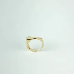 Anel Ajustável Coração Folheado a Ouro 18k