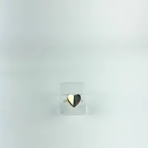 Anel Coração Liso Folheado a Ouro 18k