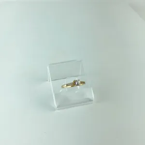 Anel Falange Solitário em Zircônia Folheado a Ouro 18k