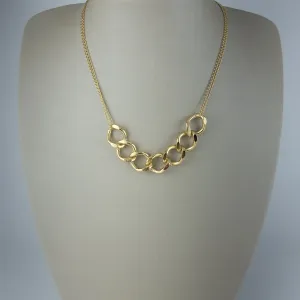 Colar com Maxi Elos Groumet Folheado a Ouro 18k