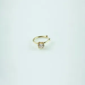 Piercing Fake com Zircônia Folheado a Ouro 18k