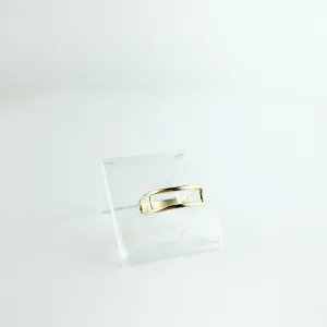 Anel Desenho Minimalista Folheado a OUro 18k