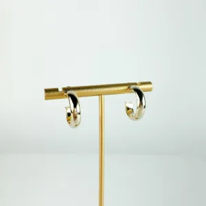 Brinco Argola Lisa Folheado a Ouro 18k