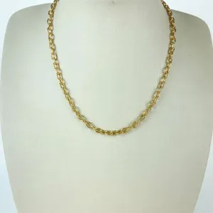 Colar Elo Português Folheado a Ouro 18k