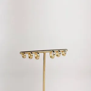 Brinco Trio Argola Lisa Folheado a Ouro 18k