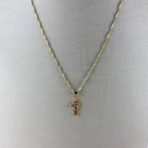 Colar Singapura com Pingente de Menino Folheado a Ouro 18k