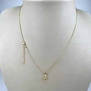 Colar Veneziana com Pingente Menino Folheado a Ouro 18k