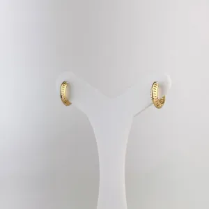 Brinco Argola Vazada Folheado a Ouro 18k