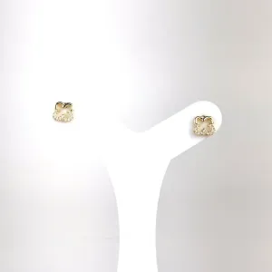 Brinco Trevo com Zircônias Folheado a Ouro 18k