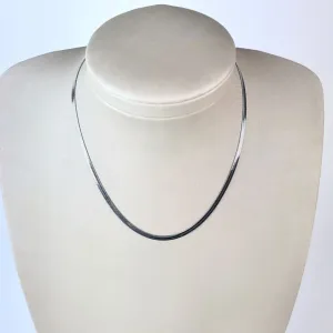 Choker Fita Em Aço Inox 316L na Cor Prata