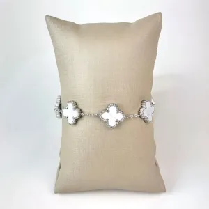 Pulseira Inspiração Branca Em Aço Inoxidável 316L na Cor Prata