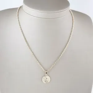 Colar São Bento Elo Português Folheado a Ouro 18k