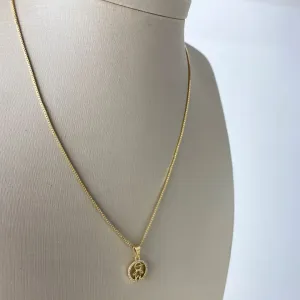 Colar Veneziana com Pingente Menino Folheado a Ouro 18k