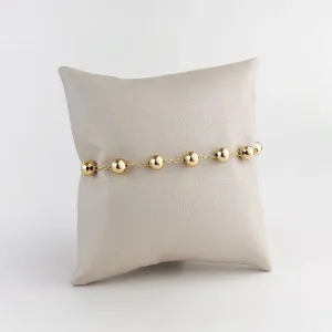 Pulseira Bolinhas Folheadas a Ouro 18k