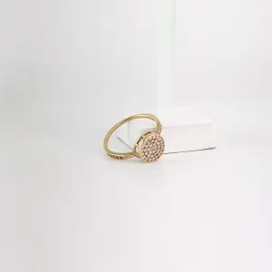 Anel Chuveirinho Cravejado em Zircônias Folheado a Ouro 18k