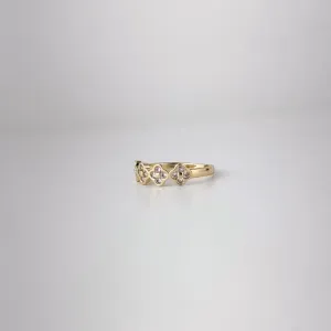 Anel Cartier Cravejado em Zircônias Folheado a Ouro 18k