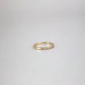 Anel Infantil Cravejado em Zircônias Folheado a Ouro 18k