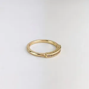 Anel Pandora Cravejado em Zircônias Folheado a Ouro 18k