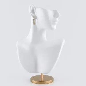 Brinco Argola Retangular em Zircônia Folheado a Ouro 18 K