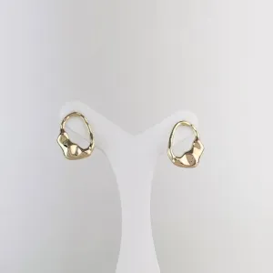 Brinco Orgânico Folheado a Ouro 18k