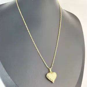 Colar Coração Folheado a Ouro 18k