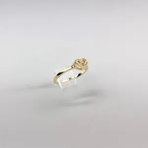 Anel Amor Puro Cravejado em Zircônias Folheado a Ouro 18k