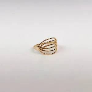 Anel Aros Circulares Folheado a Ouro 18k