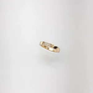 Anel Tela Cravejado em Zircônias Folheado a Ouro 18k