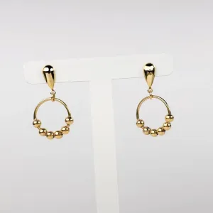 Brinco Esferas de Ouro Folheado a Ouro 18k