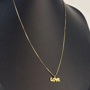 Colar Love Folheado a Ouro 18k