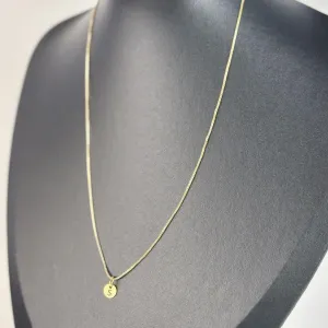 Colar Letra S Folheado a Ouro 18k