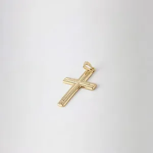 Pingente Cruz Sobreposta Folheado a Ouro 18k