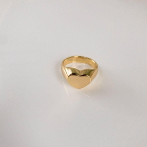 Anel Mindinho Design de Coração Folheado a Ouro 18k