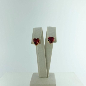 Brinco Design de Coração  Folheado a Ouro 18k