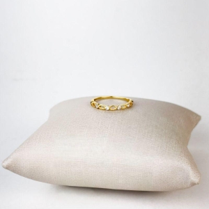 Anel Coração Trabalhado Delicado Folheado a Ouro 18k