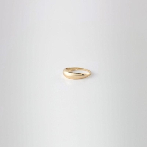Anel Oval Folheado a Ouro 18k