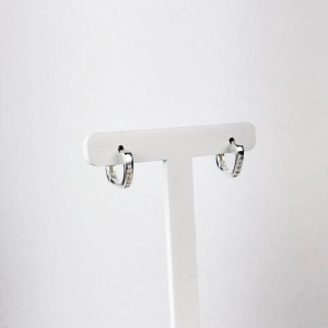 Brinco Argola em Zircônias Folheado a Prata