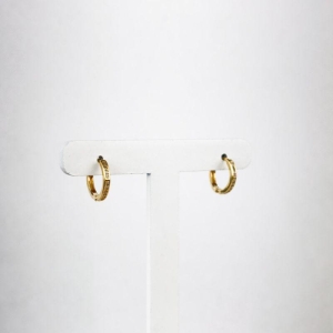 Brinco Argola P em Zircônias Folheado a Ouro 18k