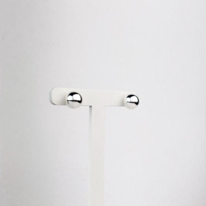 Brinco Bolinha Folheado a Prata