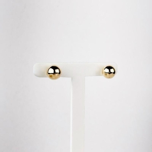 Brinco Bolinha Folheado a Ouro 18k- G