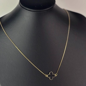 Colar Veneziana com Pingente Inspiração Folheado  Ouro 18K