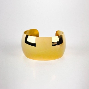 Bracelete Liso em Aço Inox 316L na cor Dourada