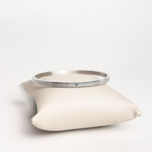 Bracelete Pai Nosso em Aço Inox 316L na Cor Prata