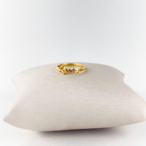 Anel Agradeço Folheado a Ouro 18K