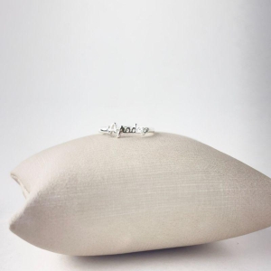 Anel Agradeço Folheado a Prata